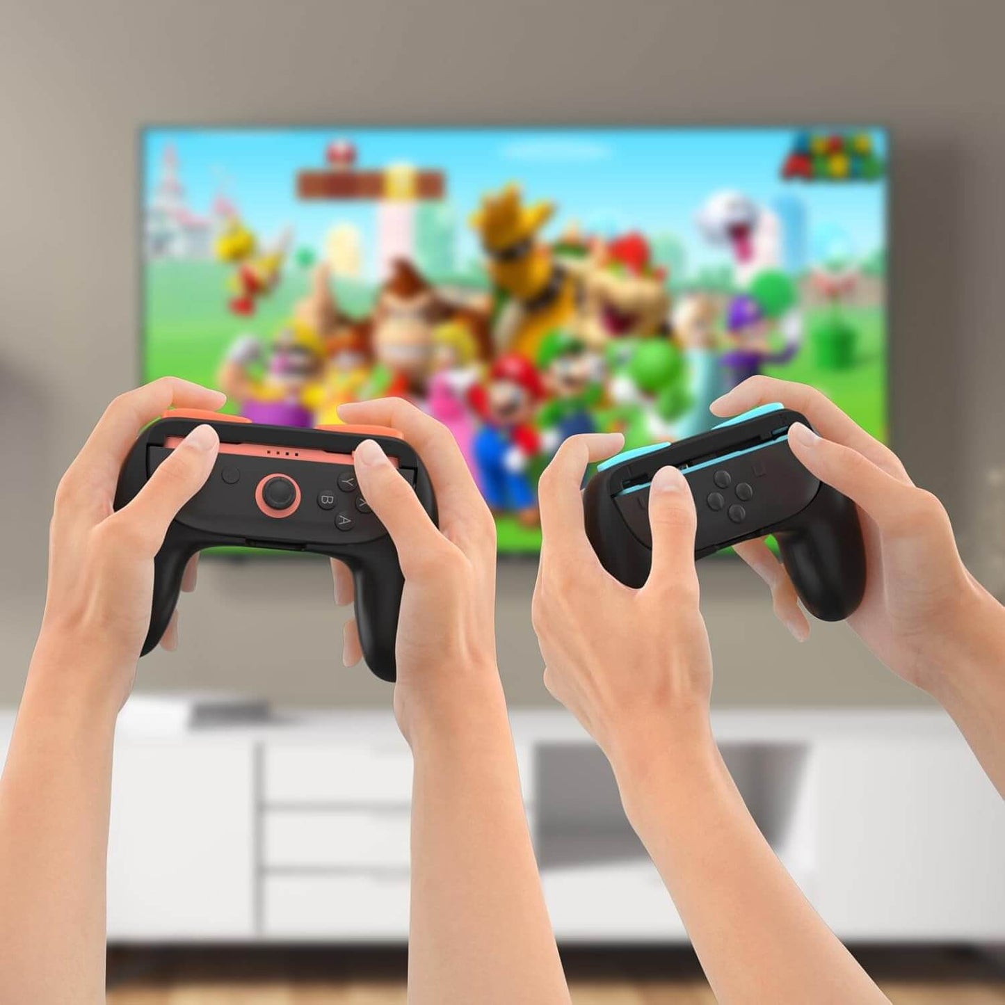 WUXIDIXI Switch 2 Joycon Grips, Ergonomic and Anti-Slip Nintendo Switch 2 Controller Grip Accessories, Durable Joycon 2 Grip for Comfortable Gaming (Black, 2 Pack)