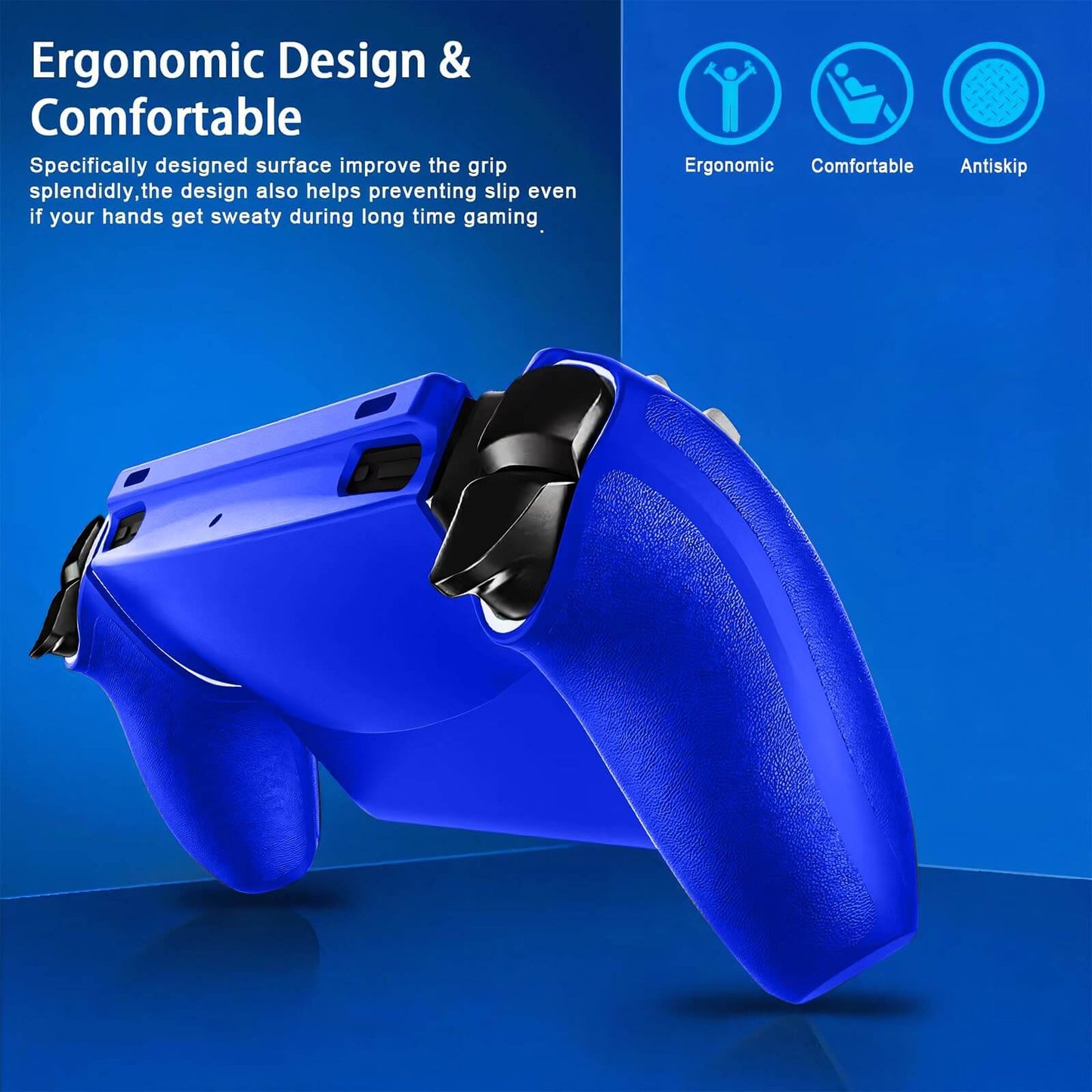 Silicone Cover Case for PS Portal, Soft and Comfortable Protective Case for PlayStation Portal Remote Player, Shockproof Anti-Scratch - Blue