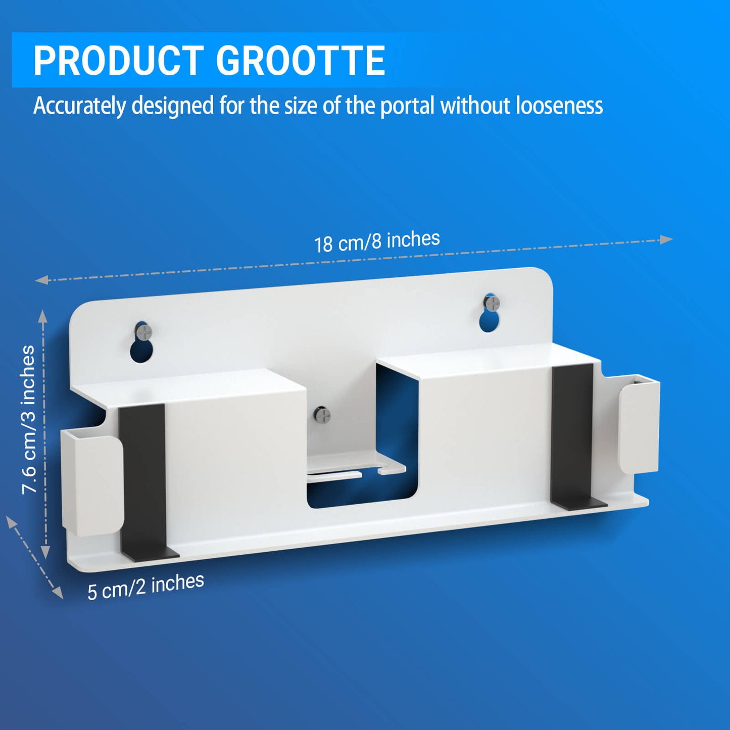 PlayStation Portal Wall Mount, Wall Mounting Kit for PlayStation Portal Remote Player on Wall Near Or Behind TV, Display and Storage Metal Bracket for PS Portal Accessories - White