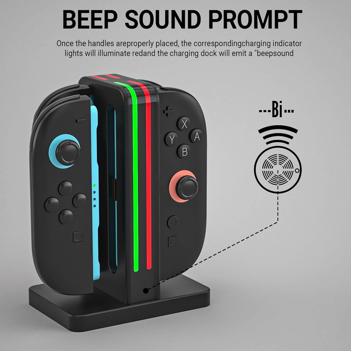 Charging Dock Compatible with Nintendo Switch 2 Joy Con Controllers, Switch 2 Charging Station with LED Indication and Charging Cable - Black