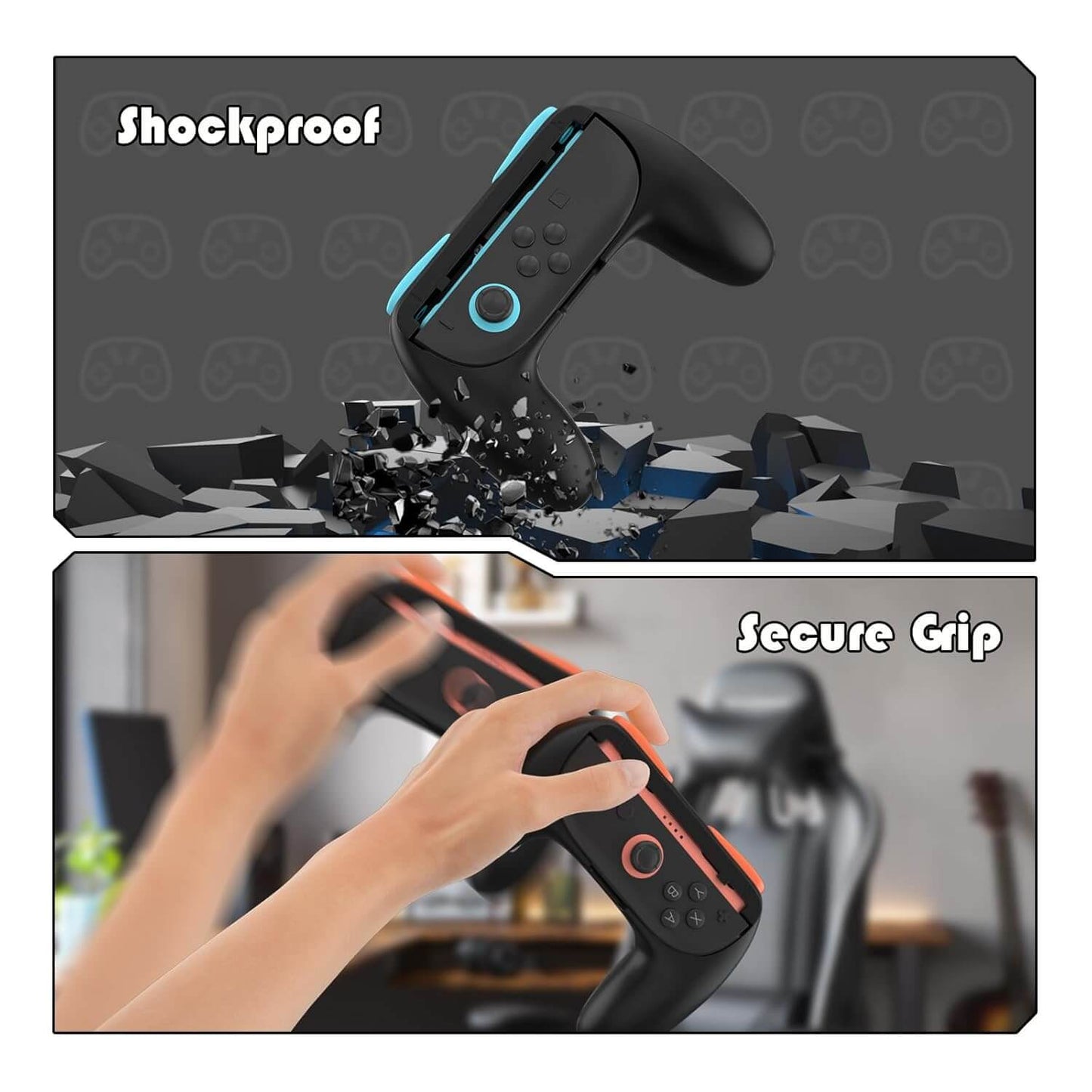 WUXIDIXI Switch 2 Joycon Grips, Ergonomic and Anti-Slip Nintendo Switch 2 Controller Grip Accessories, Durable Joycon 2 Grip for Comfortable Gaming (Black, 2 Pack)