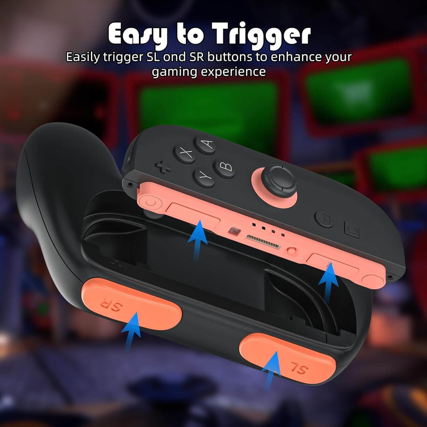 WUXIDIXI Switch 2 Joycon Grips, Ergonomic and Anti-Slip Nintendo Switch 2 Controller Grip Accessories, Durable Joycon 2 Grip for Comfortable Gaming (Black, 2 Pack)