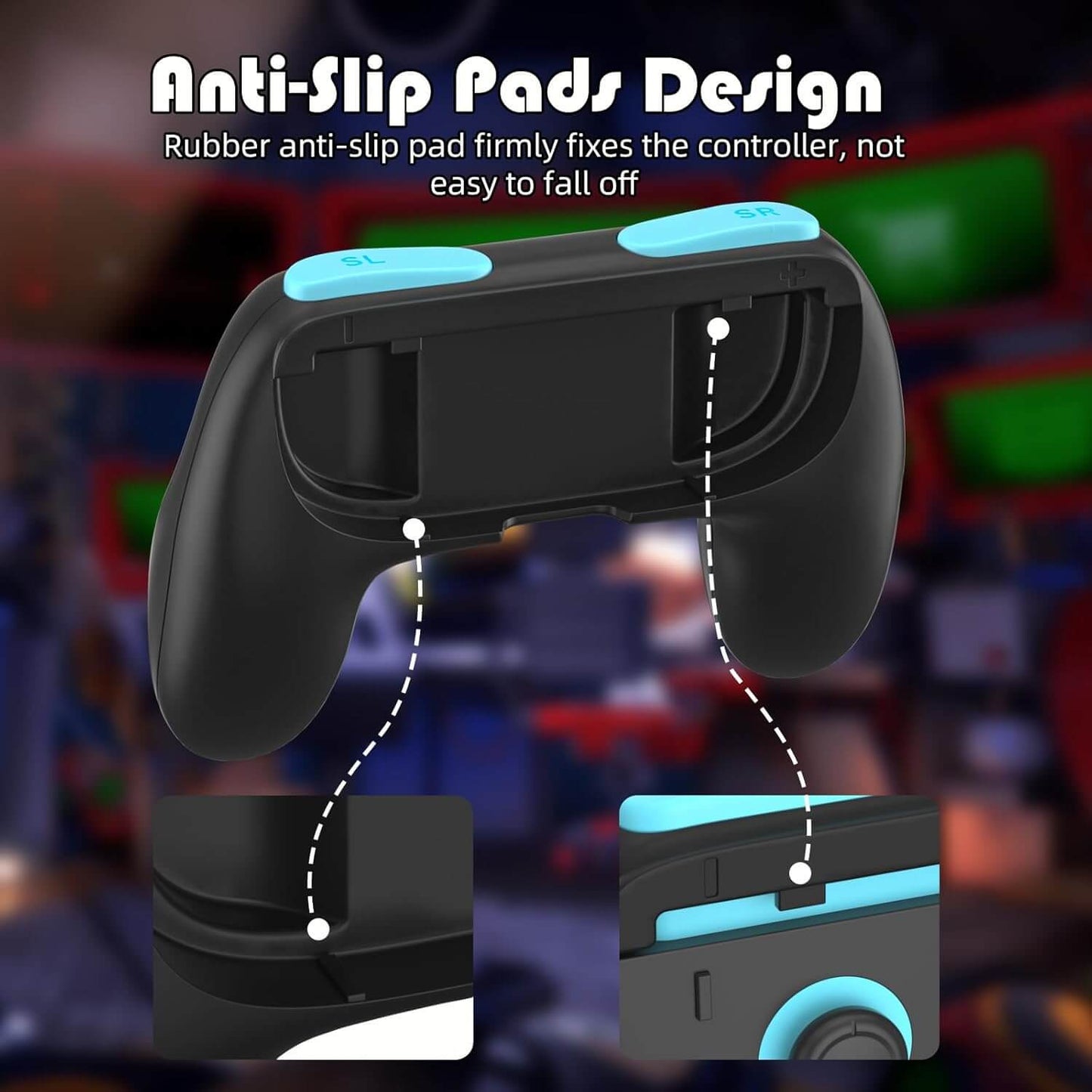 WUXIDIXI Switch 2 Joycon Grips, Ergonomic and Anti-Slip Nintendo Switch 2 Controller Grip Accessories, Durable Joycon 2 Grip for Comfortable Gaming (Black, 2 Pack)