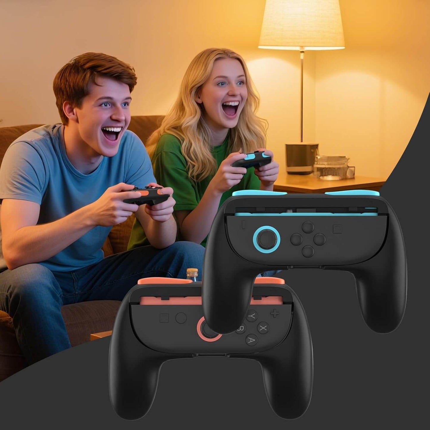 WUXIDIXI Switch 2 Joycon Grips, Ergonomic and Anti-Slip Nintendo Switch 2 Controller Grip Accessories, Durable Joycon 2 Grip for Comfortable Gaming (Black, 2 Pack)
