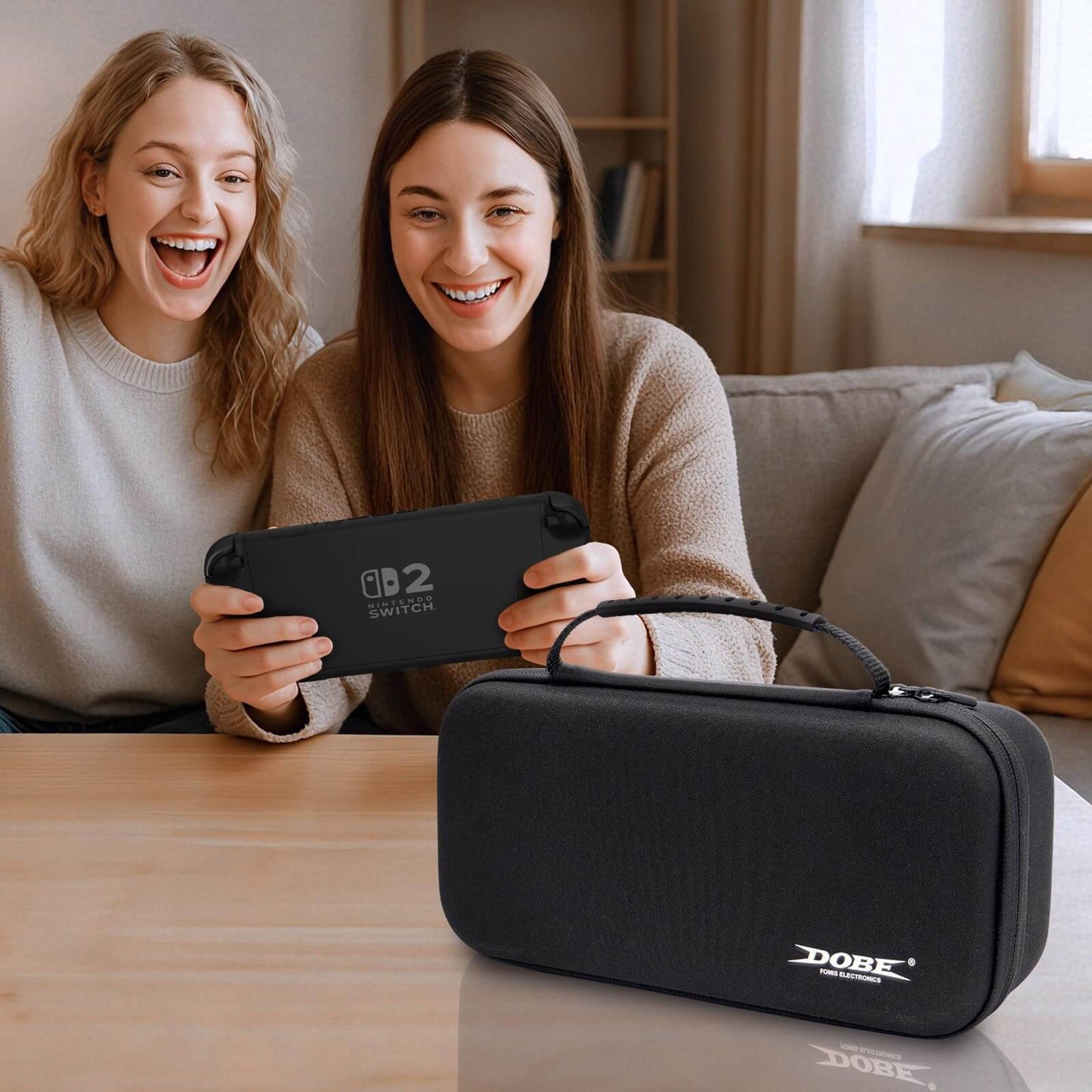 Switch 2 Carrying Case Hard Shell Travel Bag - Protective Console Storage Organizer with Game Card Holder - Portable Carry Pouch for Nintendo Switch 2 Accessories, Joy-Con Charging Grip,AC Adapter