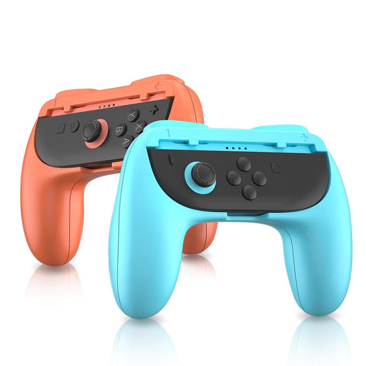WUXIDIXI Switch 2 Joy-Con Grips – Ergonomic Blue & Orange Switch 2 Controller Grip Accessories, Lightweight Joycon 2 Grips for Nintendo Switch 2-2 Pack (Orange & Blue)