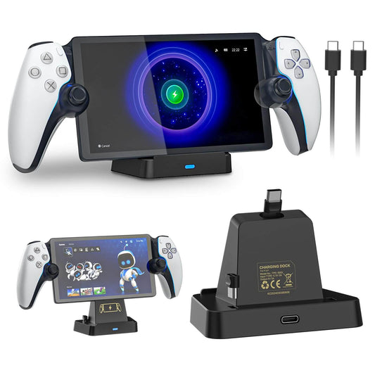Charging Dock Station for PS Portal, Charger Stand for Ps Portal with Type-C Adapter and USB C Charging Cable, PS Portal Accessories - Black